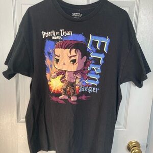 Funko  Black Attack on Titan T-Shirt Eren  Yeager extra large
